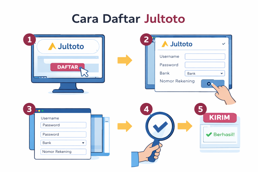 cara daftar akun jultoto