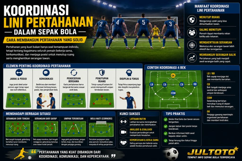 Koordinasi Lini Pertahanan dalam Sepak Bola Jultoto